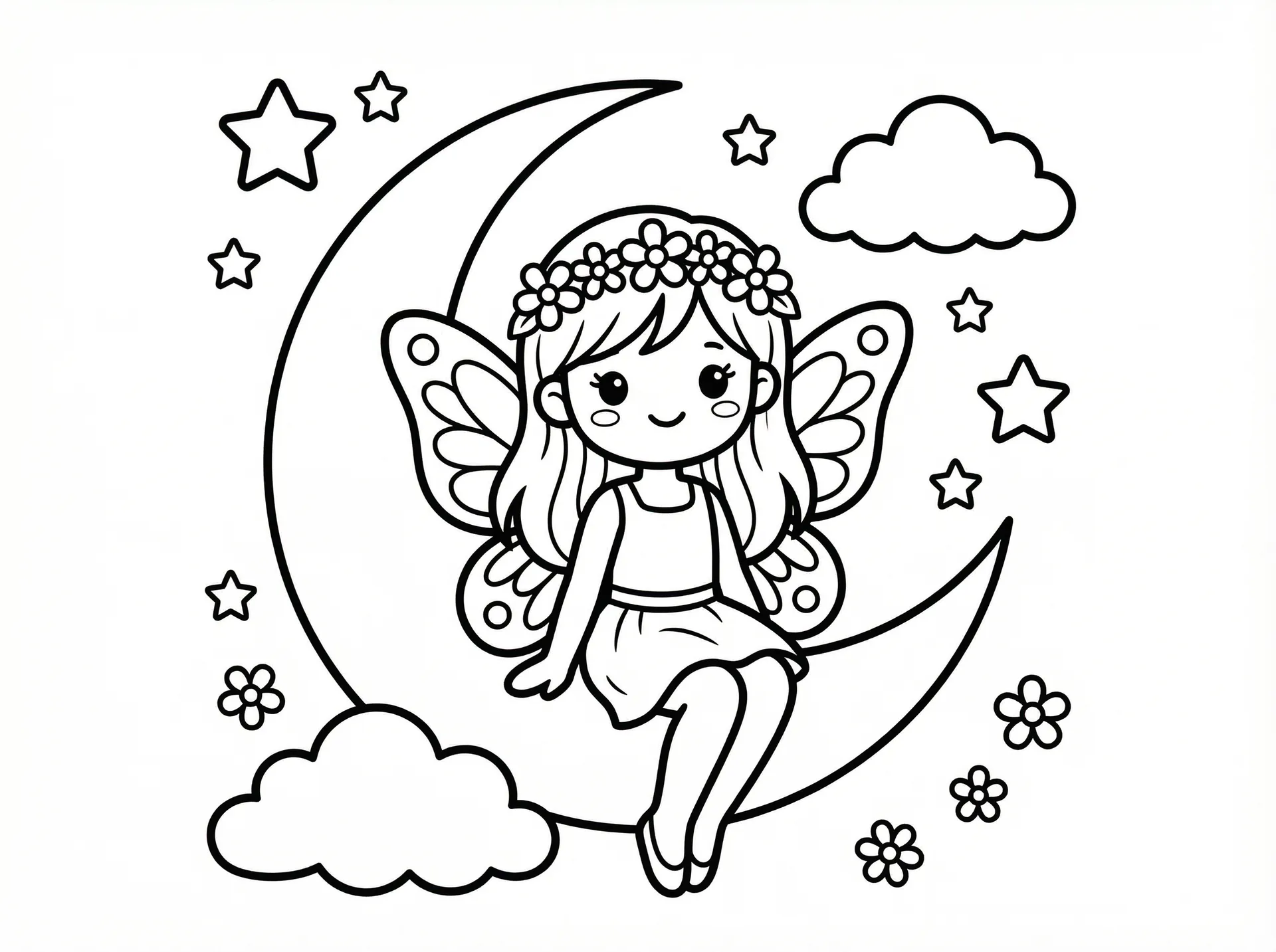 yy111111手机在线观看 - 月亮上的蝴蝶翅膀精灵涂色线稿